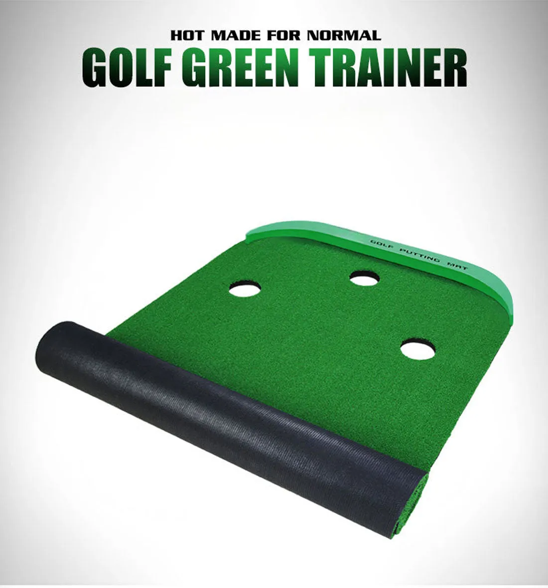 3M Golf Putting Mat Practice Training Indoor Outdoor Portable Slope Balls Artifical Grass Surface