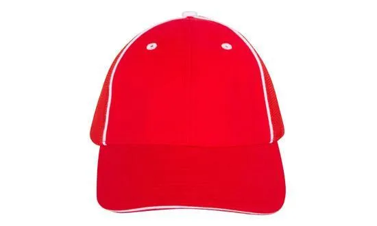 BRUSHED CHINO TWILL CAP WITH HIGH TECH MESH