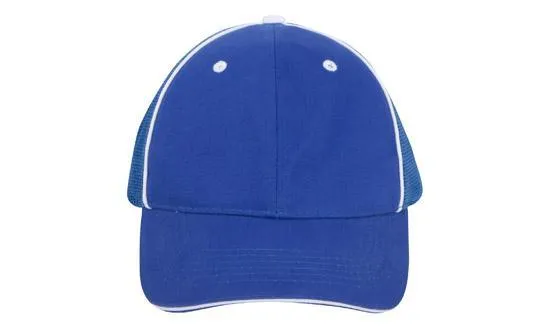 BRUSHED CHINO TWILL CAP WITH HIGH TECH MESH