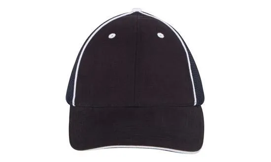 BRUSHED CHINO TWILL CAP WITH HIGH TECH MESH