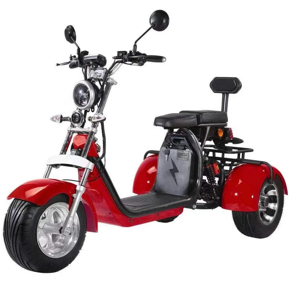 Citycoco Classic 3Wheels 18 Inch 1500w 60v 20ah Electric Mobility Scooter Trike Golf Cart Motorcycle Ebike Electric Tricycle Elderly