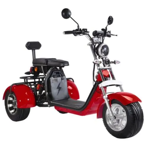 Citycoco Classic 3Wheels 18 Inch 1500w 60v 20ah Electric Mobility Scooter Trike Golf Cart Motorcycle Ebike Electric Tricycle Elderly