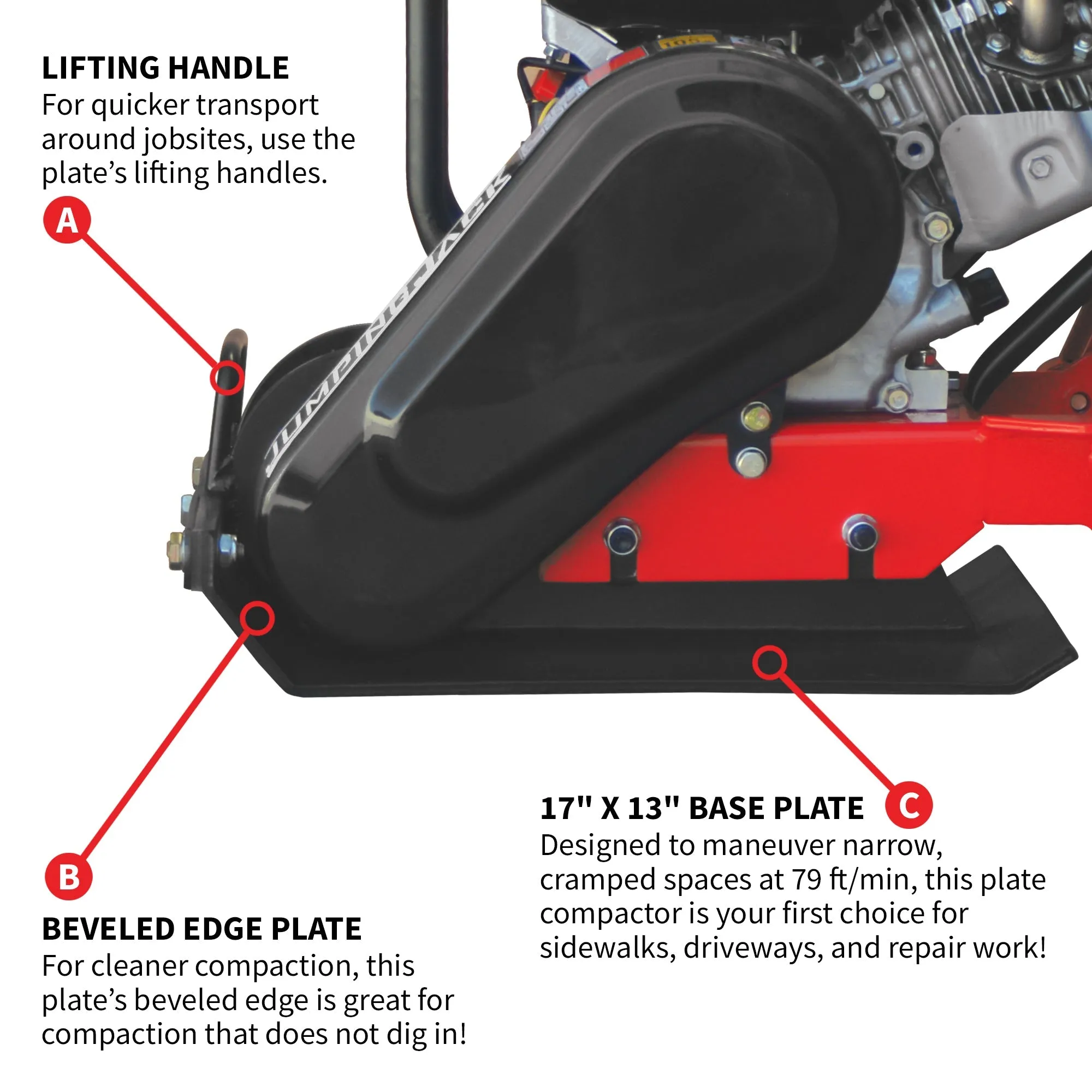 Factory Reconditioned 5.5 HP Honda Vibratory Plate Compactor for Soil Compaction Tamper