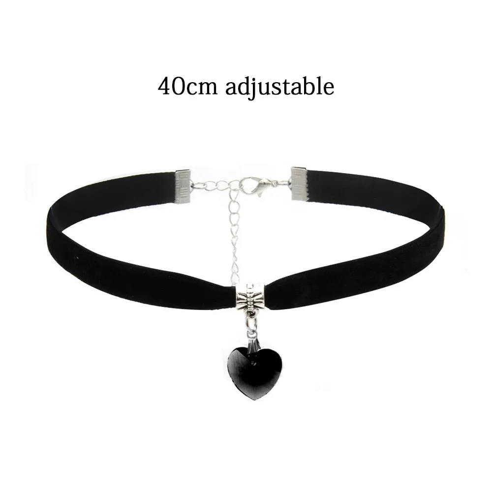 Funki Buys | Necklaces | Women's Black Leather Velvet Chokers