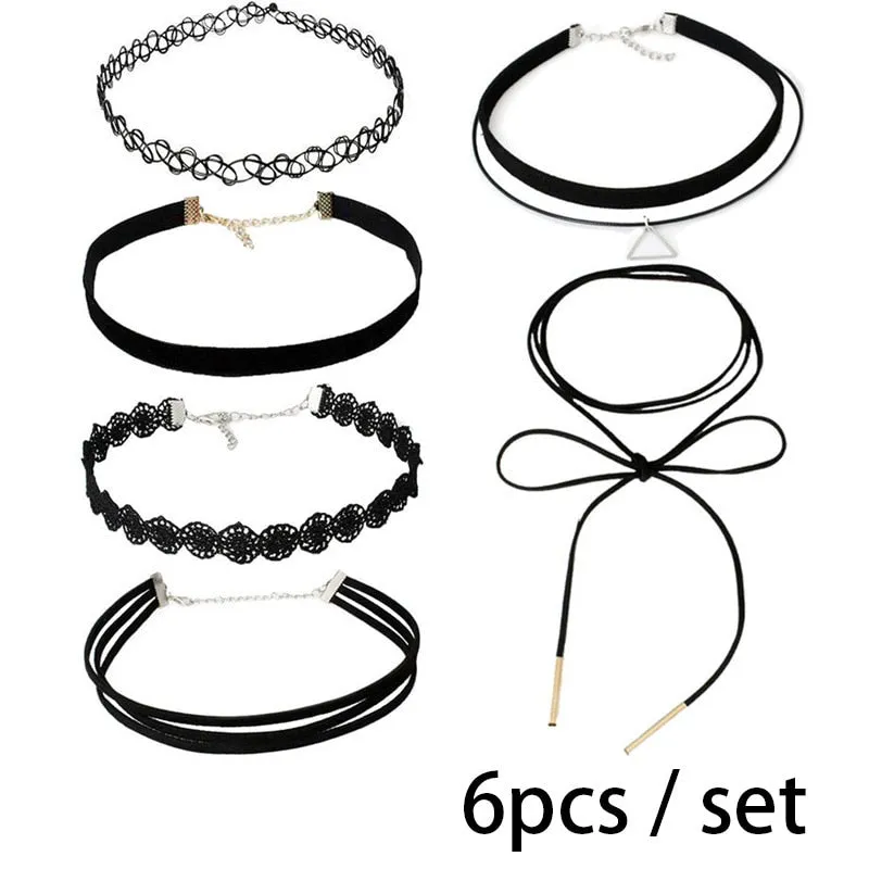 Funki Buys | Necklaces | Women's Black Leather Velvet Chokers