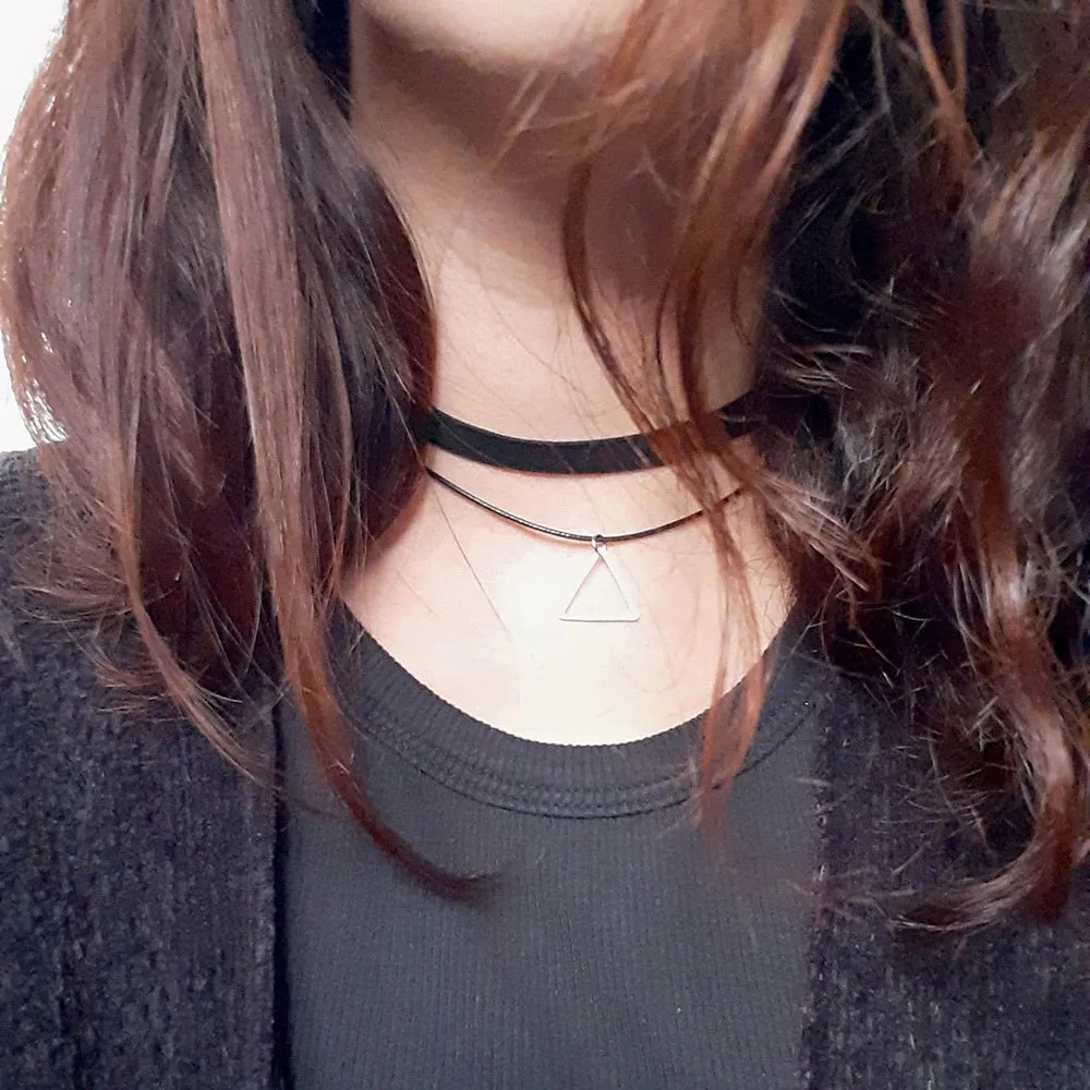 Funki Buys | Necklaces | Women's Black Leather Velvet Chokers