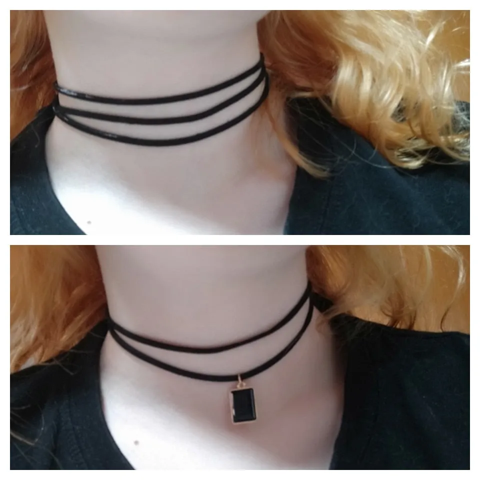 Funki Buys | Necklaces | Women's Black Leather Velvet Chokers