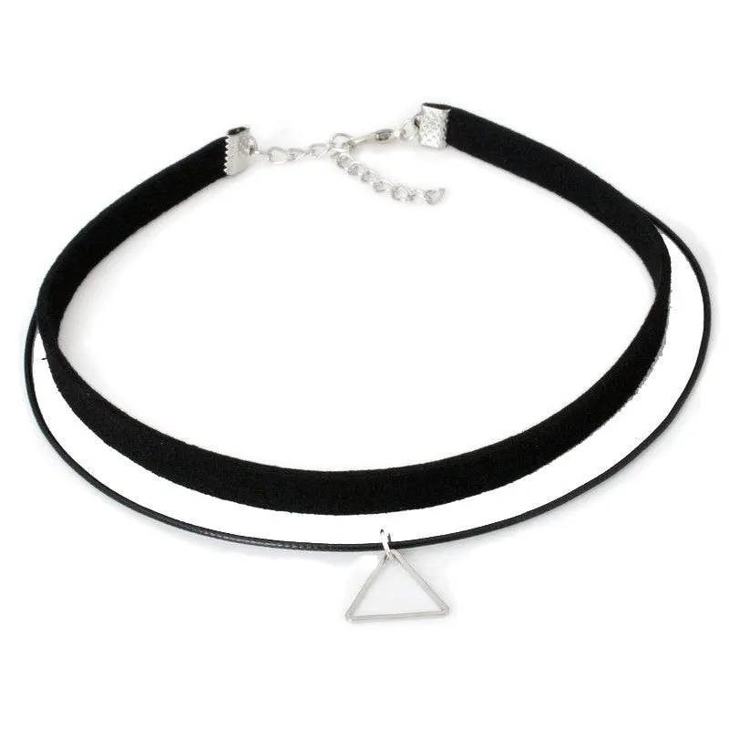 Funki Buys | Necklaces | Women's Black Leather Velvet Chokers