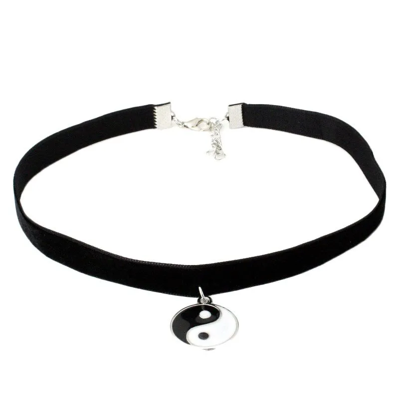 Funki Buys | Necklaces | Women's Black Leather Velvet Chokers