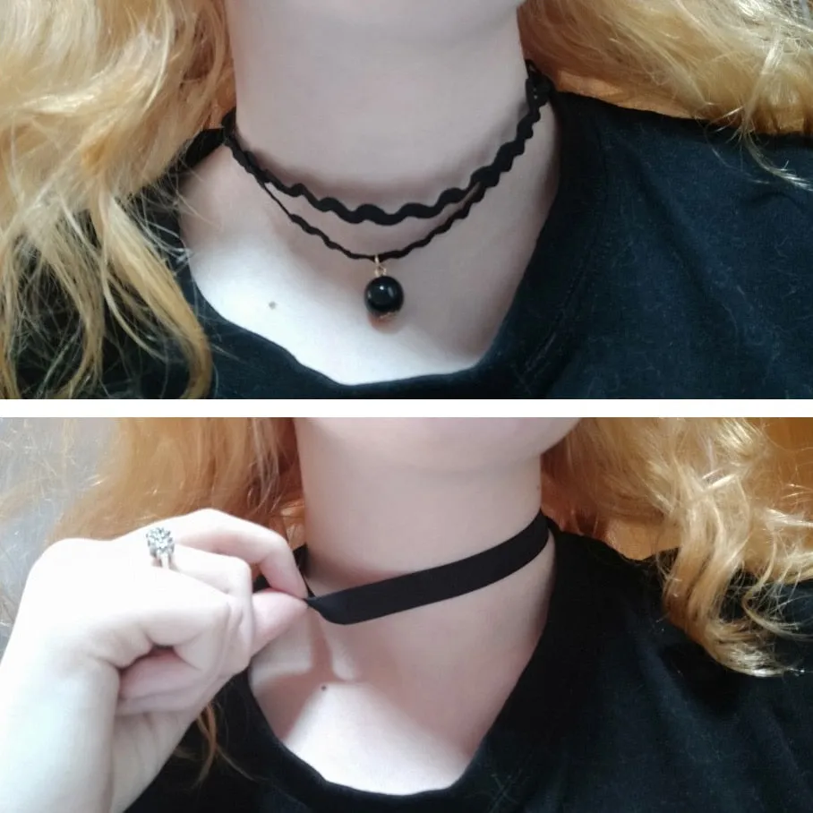 Funki Buys | Necklaces | Women's Black Leather Velvet Chokers