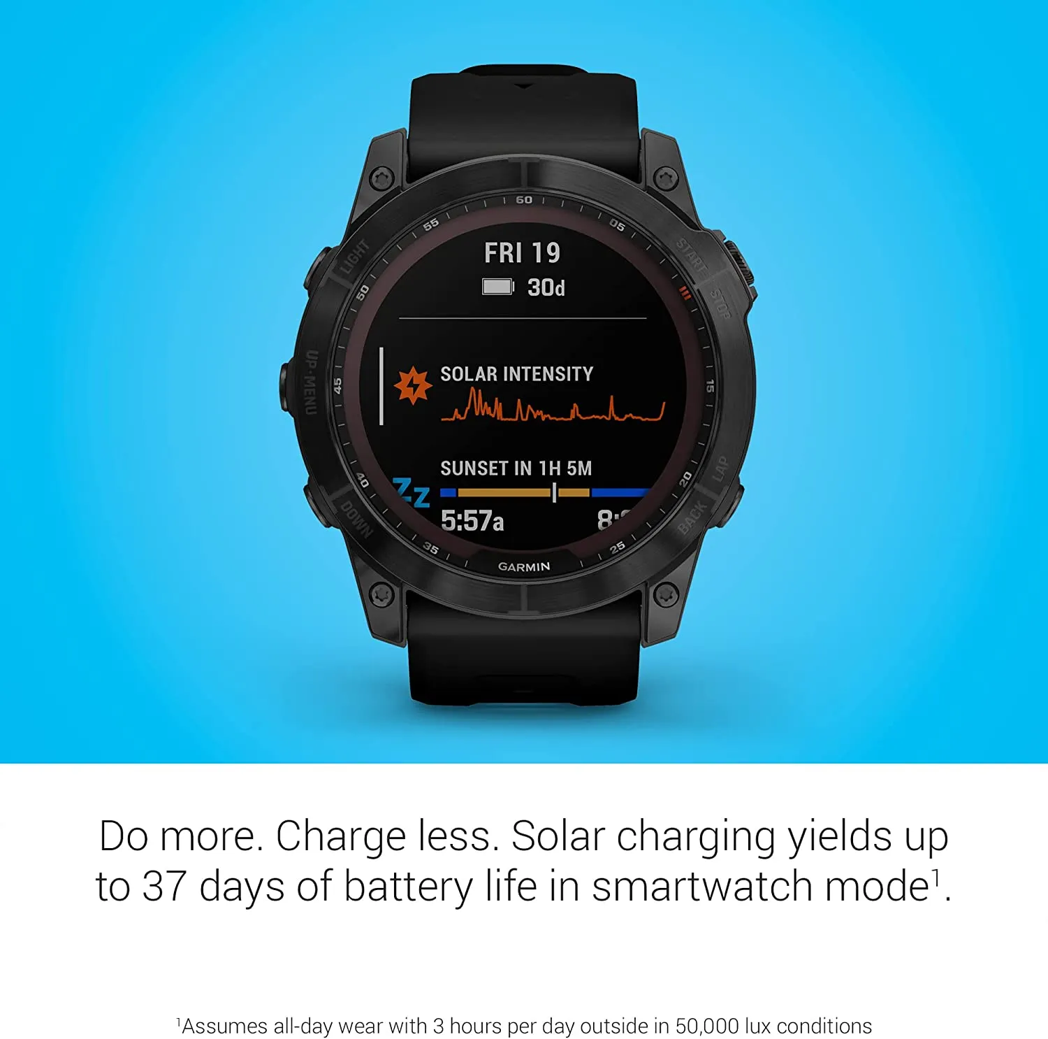 Garmin Fenix 7X Sapphire Solar Edition Smart Watch, Large 51 MM Smartwatch