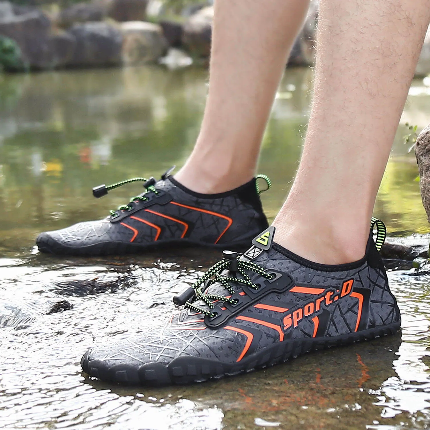 Mens Womens Aqua Beach Water Shoes Quick Dry Barefoot Swim Socks for Surf Pool River Walking Diving Sports