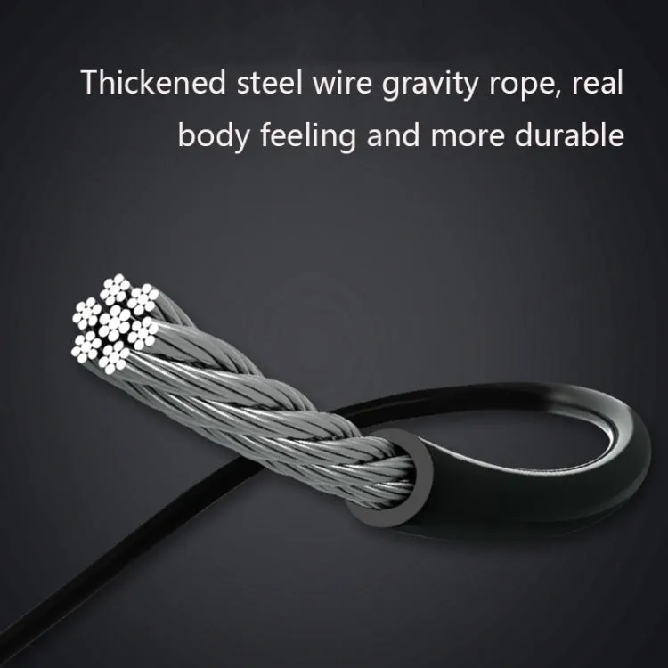 Rope / Cordless Dual-use Version Student Exam Exercise Fitness Smart Counting Skipping Rope with Load Weight(White Black)