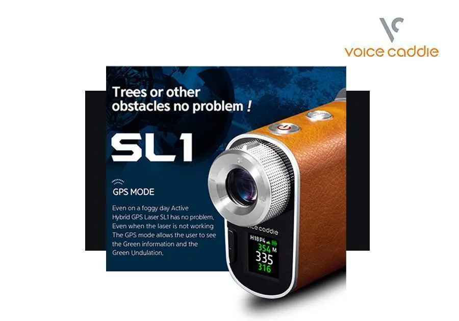 Voice Caddie SL1 Active Golf Hybrid GPS/Laser Rangefinder